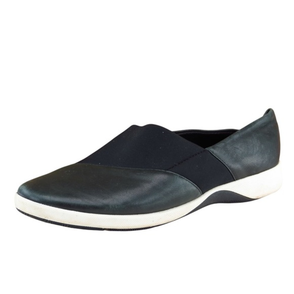 Sava Womens Flat Size‎ 37 Black Leather Almond Toe Lightweight Comfort Shoe